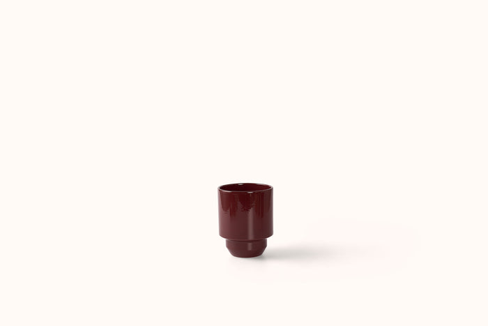 BERGS POTTER BURGUNDY GLAZED HOFF POT 14