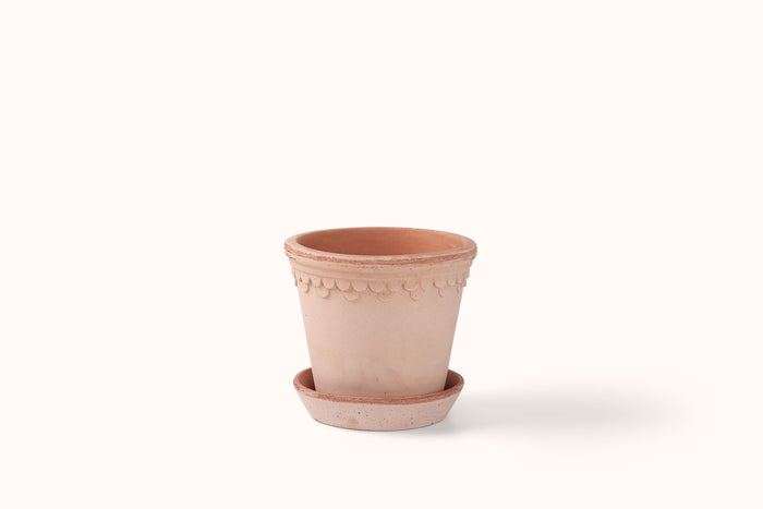 BERGS POTTER ROSA KØBENHAVNER TERRACOTTA POT W/SAUCER