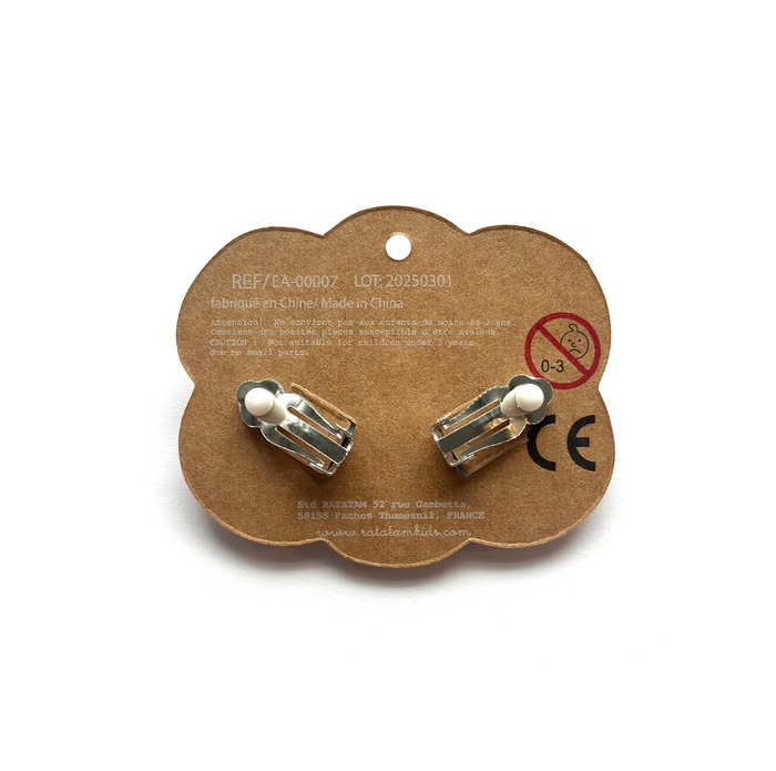 Boucles d'oreilles à clip | Fleurs corail