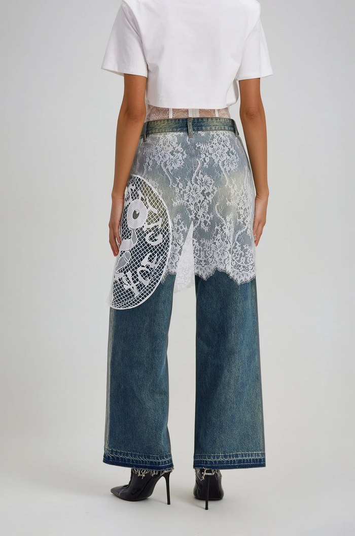Charlee Lace Bleached Jeans