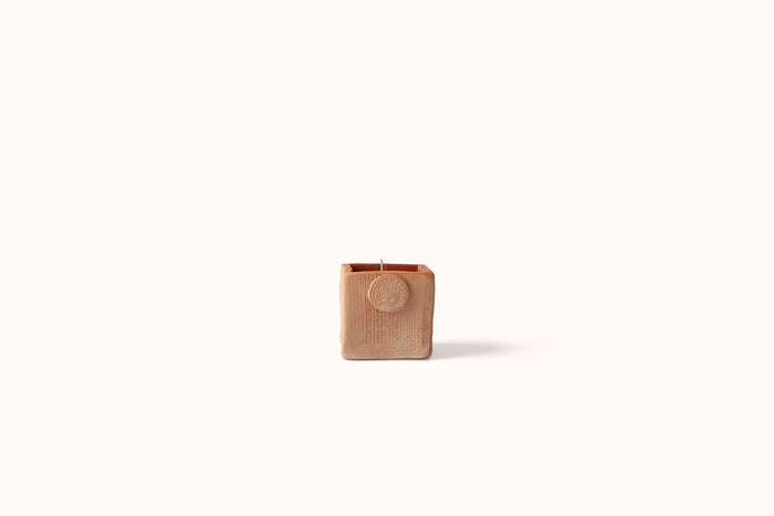 COLDPIECE POTTERY TUBEROSE TERRACOTTA CUBE CANDLE