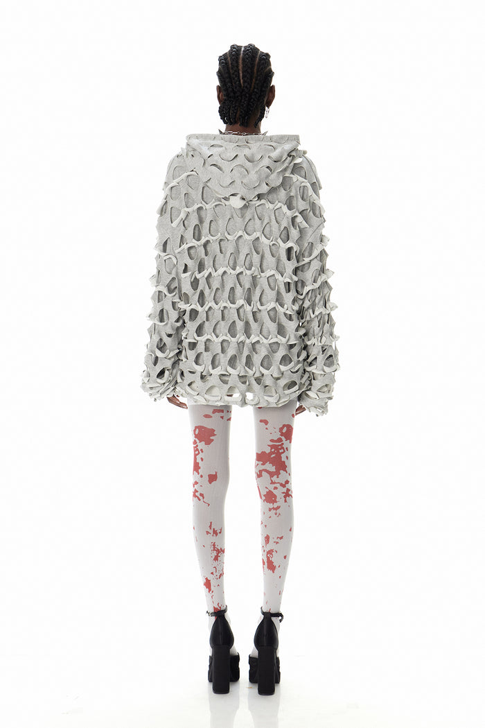 Cyneberht Cutout Hooded Jacket