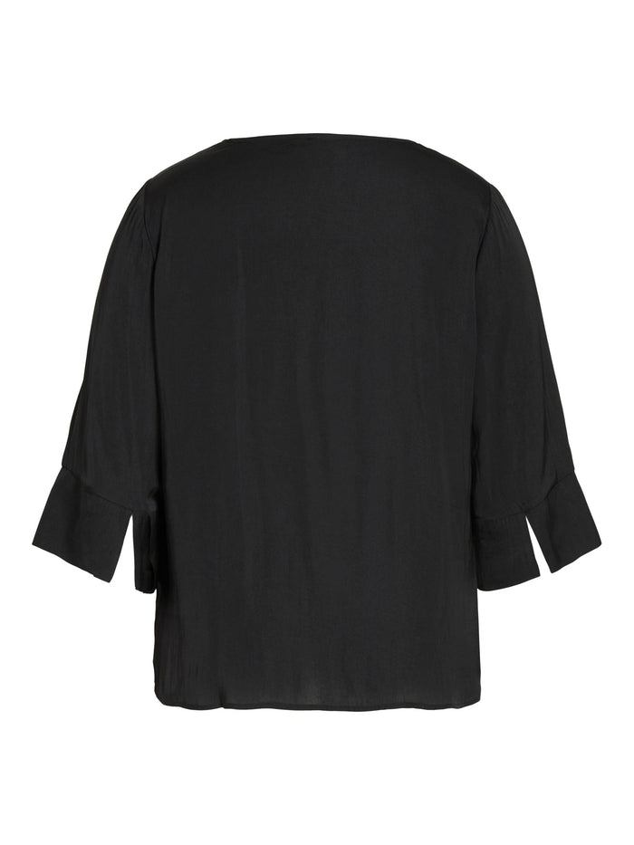 DREAMY V-NECK TOP (BLACK)