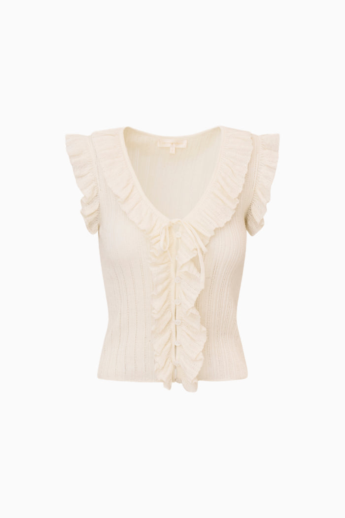 Elizabelle Pointelle Knit Top