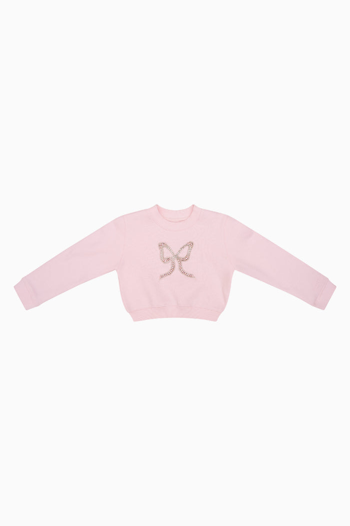 Girls Lumi Embellished Bow Fleece Pullover