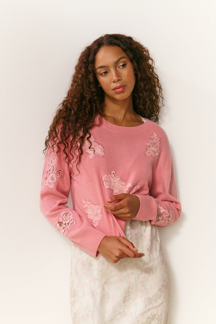 Lazuli Cashmere & Lace Sweater