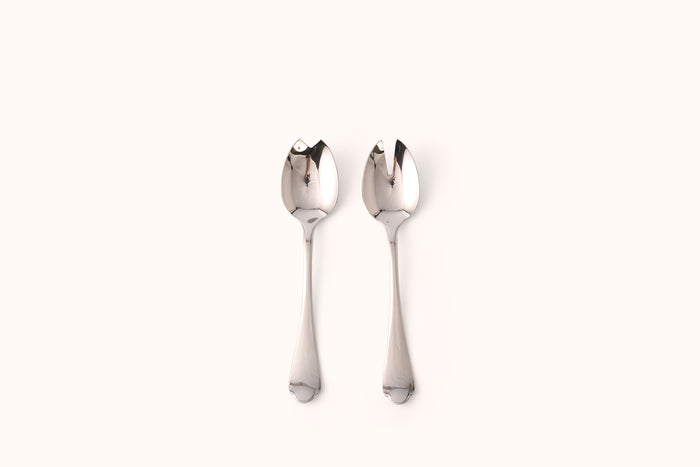 MEPRA POLISHED STAINLESS STEEL DOLCE VITA SALAD SET