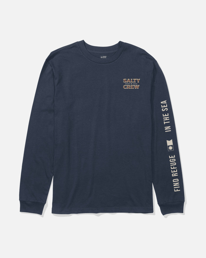 Offset Ls Tee Kids - Navy