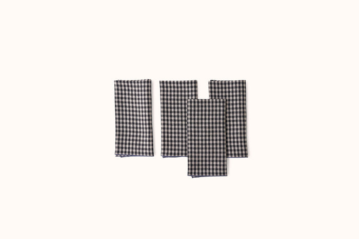 BLACK WHITE CHECK/STONE BLUE