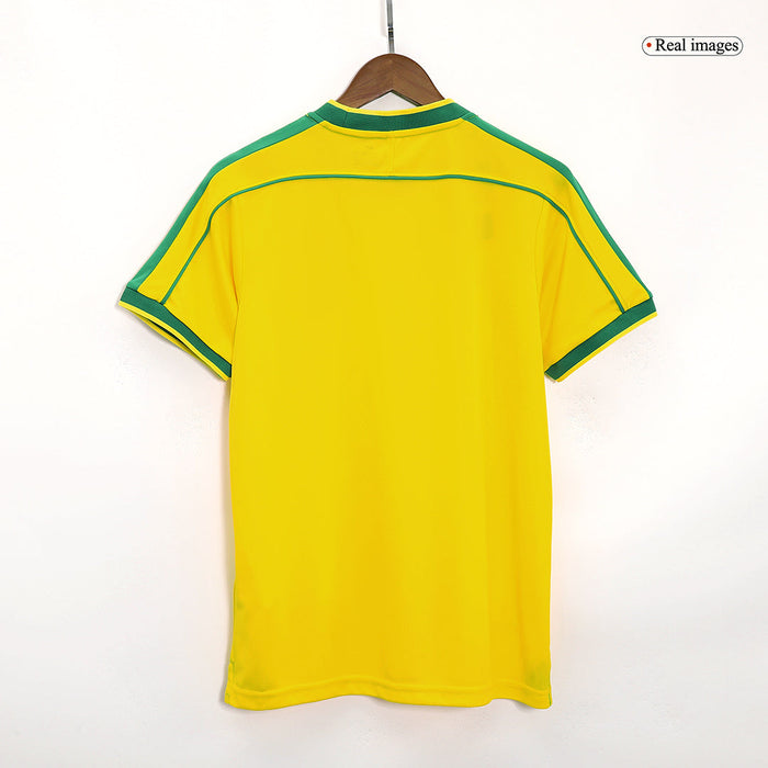 Retro 1998 Brazil Home Soccer Jersey