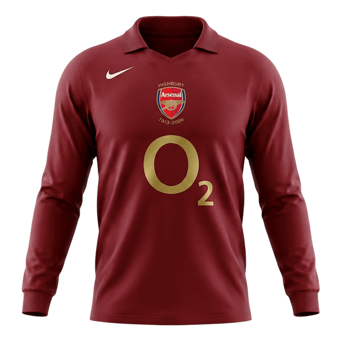 Retro Soccer Jersey Arsenal Home Long Sleeve 2005/06