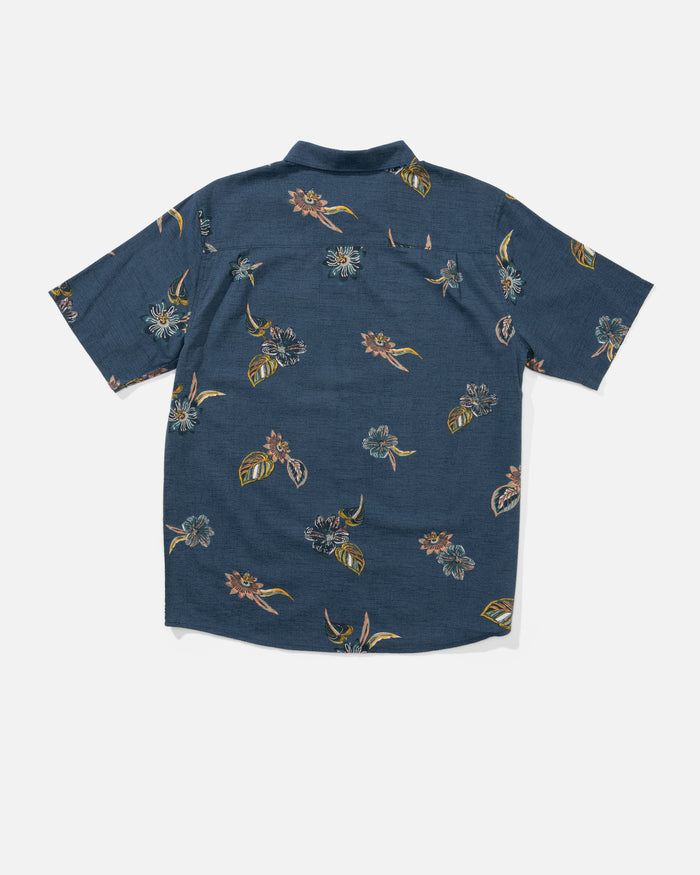 Session Ss Button Up - Channel Blue