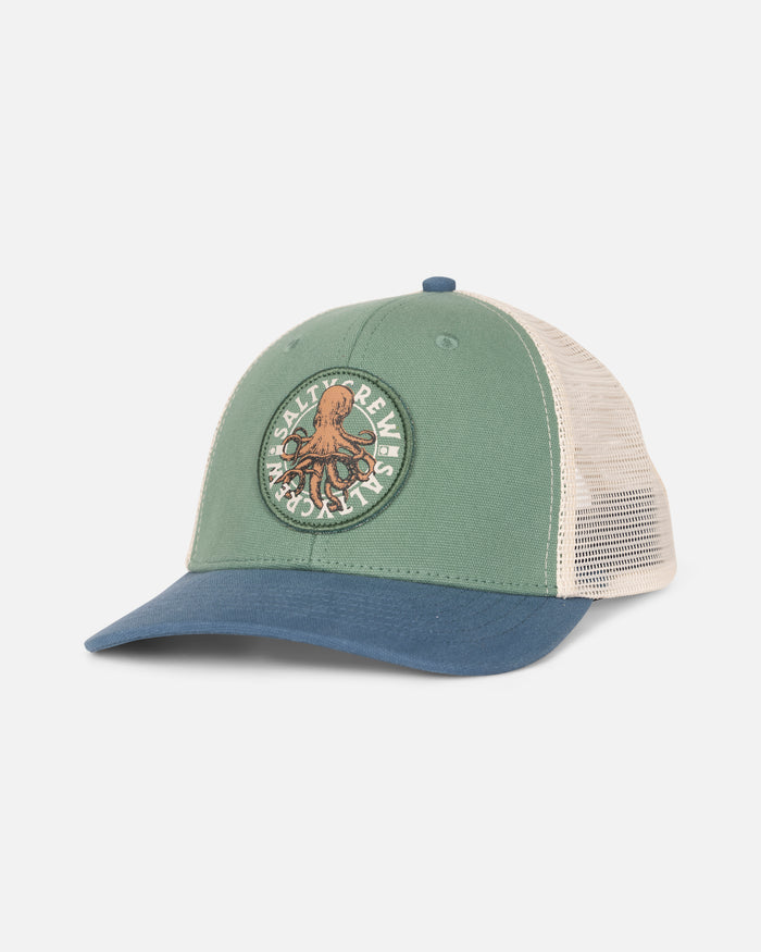 Tentacles Retro Kids - Mid Green/Cast Blue