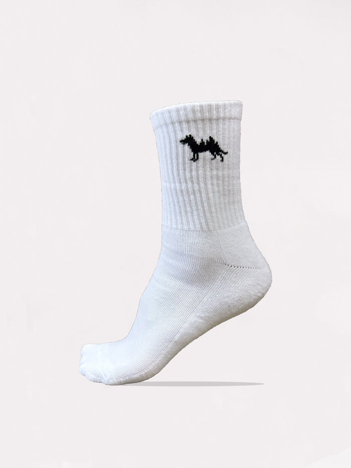 White Logo Crew Sock