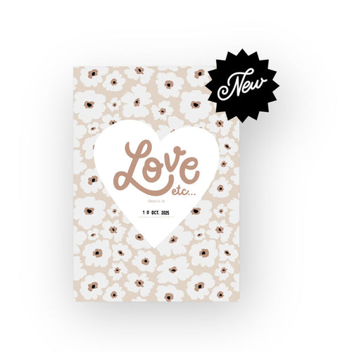 Affiche "Love depuis le..." | Fleurs