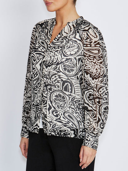 Alice Black Ivory Paisley Blouse