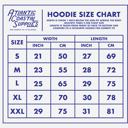 Atlantic Coastal Supplies Diver Hoodie - Black Navy
