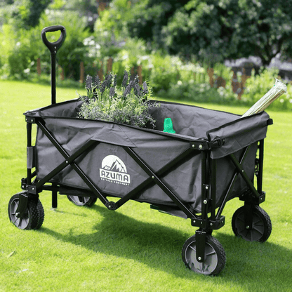 Azuma Folding Wagon Cart 70kg – Off-Road Utility Trolley for Camping, Garden & Beach