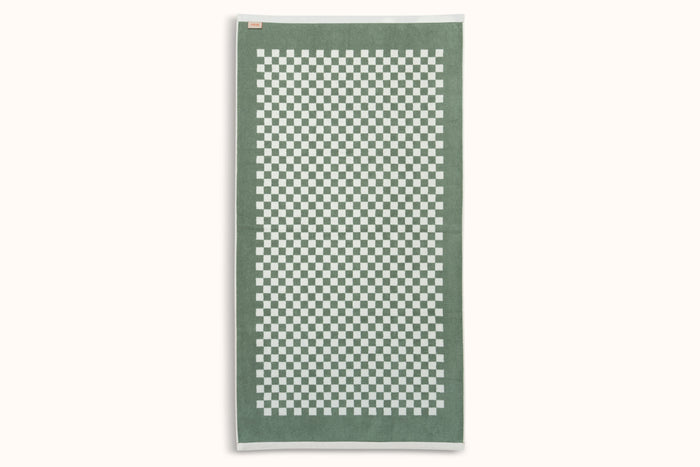 BAINA SAGE & CHALK CHECKERBOARD TOWELS