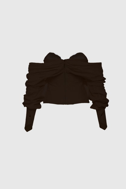 Ballad Off Shoulder Lace Up Corset Top