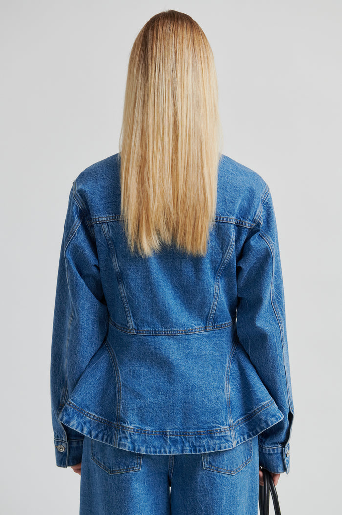 Belton Peplum Denim Jacket