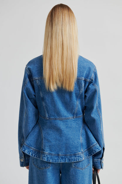 Belton Peplum Denim Jacket