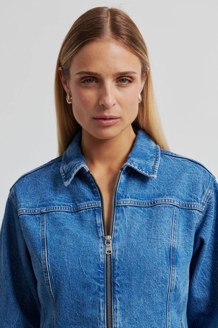 Belton Peplum Denim Jacket