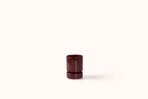 BERGS POTTER BURGUNDY GLAZED HOFF POT 14