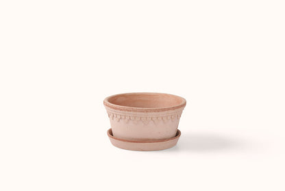 BERGS POTTER ROSA KØBENHAVNER TERRACOTTA POT W/SAUCER