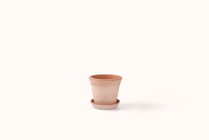 BERGS POTTER ROSA KØBENHAVNER TERRACOTTA POT W/SAUCER