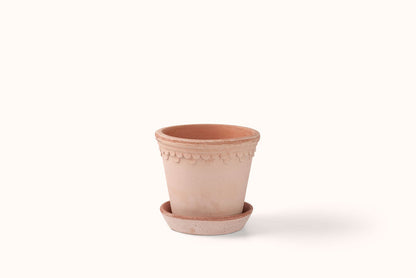 BERGS POTTER ROSA KØBENHAVNER TERRACOTTA POT W/SAUCER