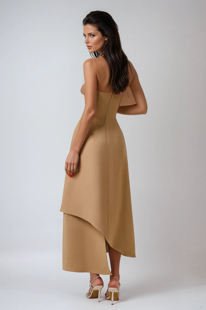 Bobby Strapless Asymmetric Maxi Dress