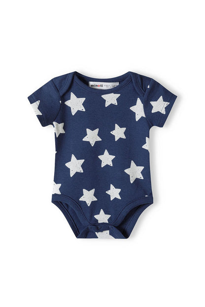 Short Sleeve Bodysuits 7-Pack, Stars, Navy White - 2