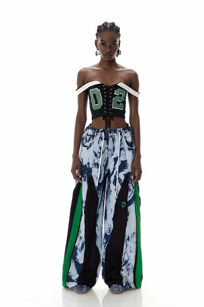 Caprina Zipper Tie Dye Jeans