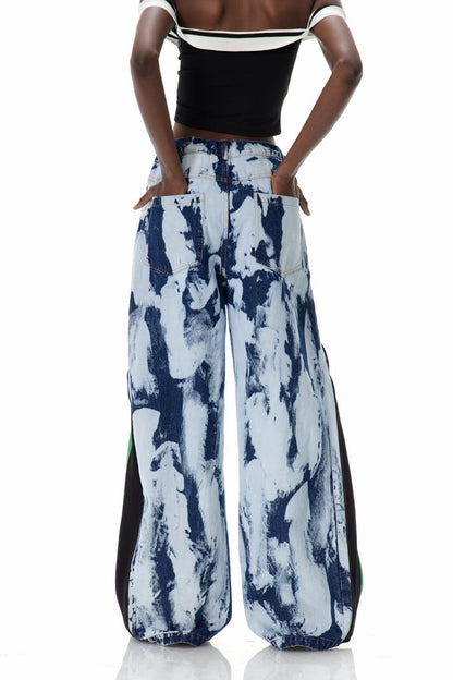 Caprina Zipper Tie Dye Jeans