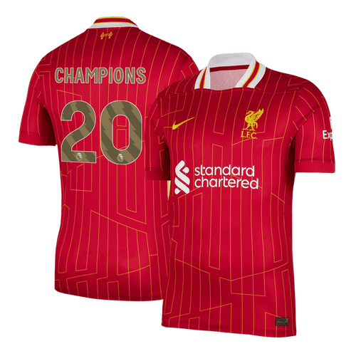 CHAMPIONS #20 Liverpool Home Soccer Jersey 2024/25 Red