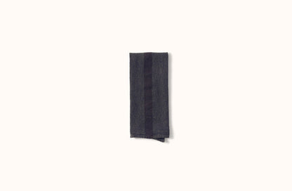 CHARVET CHARCOAL STRIPE LINEN KITCHEN TOWEL