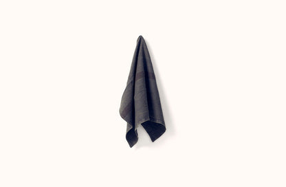 CHARVET CHARCOAL STRIPE LINEN KITCHEN TOWEL