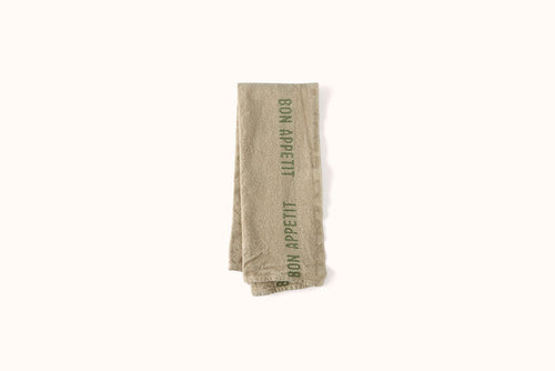 CHARVET NATURAL AND GREEN BON APPETIT LINEN KITCHEN TOWEL