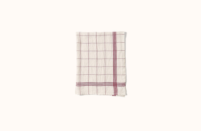 CHARVET RED BISTRO LINEN KITCHEN TOWEL