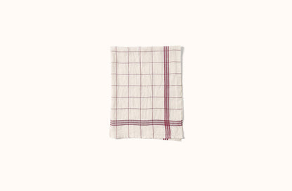 CHARVET RED BISTRO LINEN KITCHEN TOWEL
