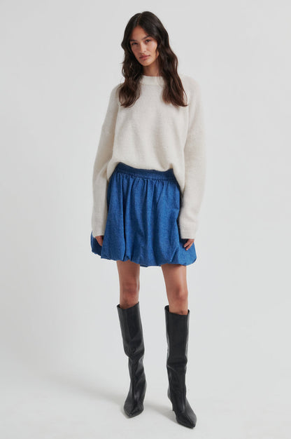 Cornelia Denim Mini Balloon Skirt