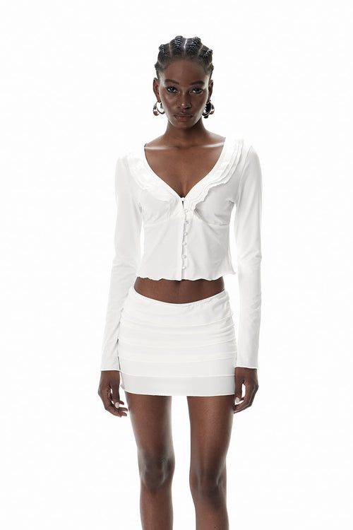 Covadonga Ruffle Plunge Skirt Set