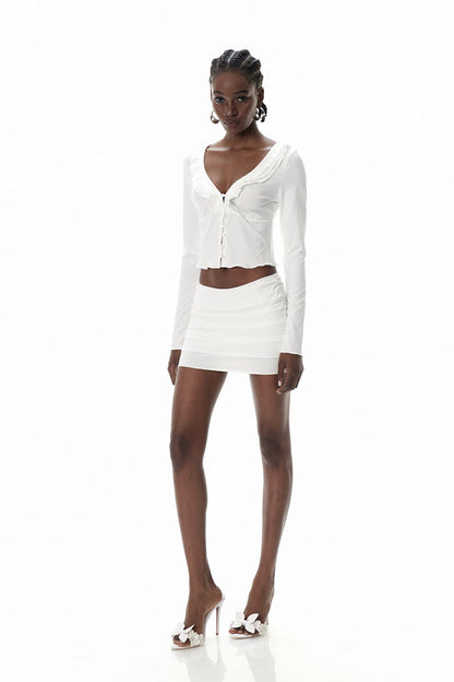 Covadonga Ruffle Plunge Skirt Set