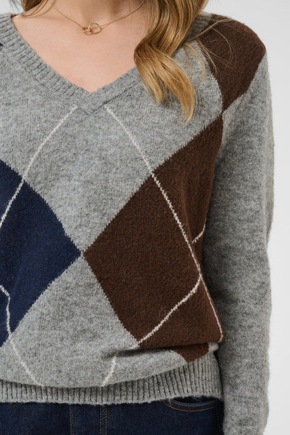 CRHope Knit Pullover Grey Melange