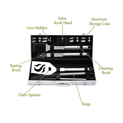Cuisinart Outdoors® 14 Piece Deluxe Grill Tool Set