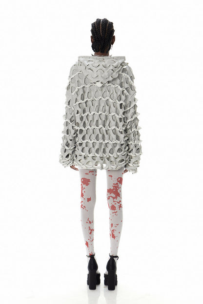 Cyneberht Cutout Hooded Jacket