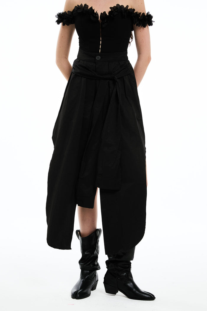 Darcey Asymmetric Fringe Skirt