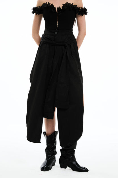 Darcey Asymmetric Fringe Skirt