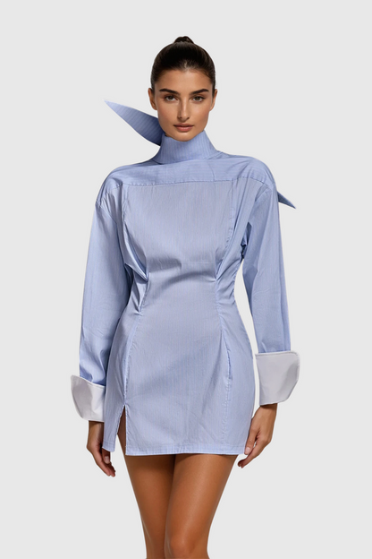 Darja Long Sleeve Stripe Mini Dress